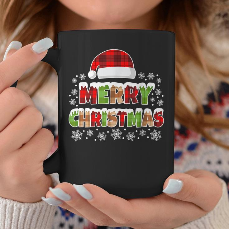Merry Christmas Buffalo Plaid Xmas Coffee Mug Funny Gifts