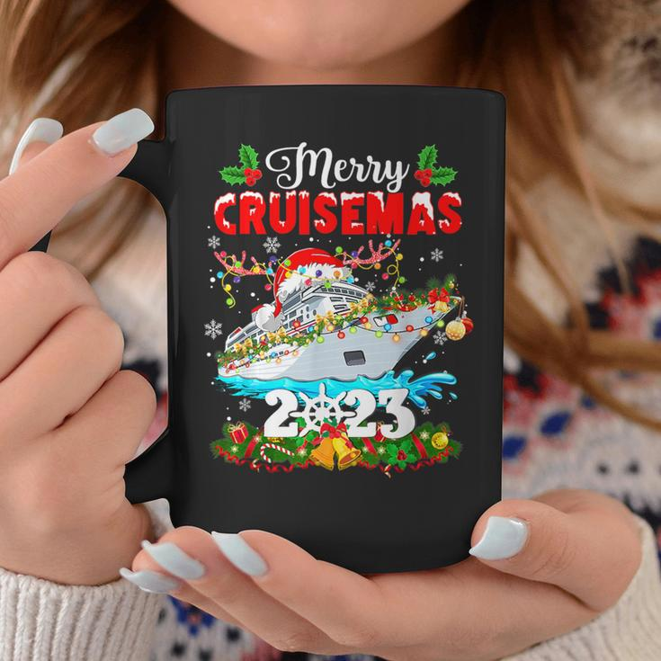 Merry Cruisemas 2023 Christmas Santa Hat Reindeer Xmas Light Coffee Mug Funny Gifts