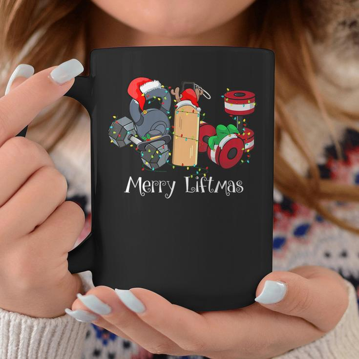 Merry Liftmas Christmas Gym Workout Kettlebell Weightlifting Coffee Mug Unique Gifts