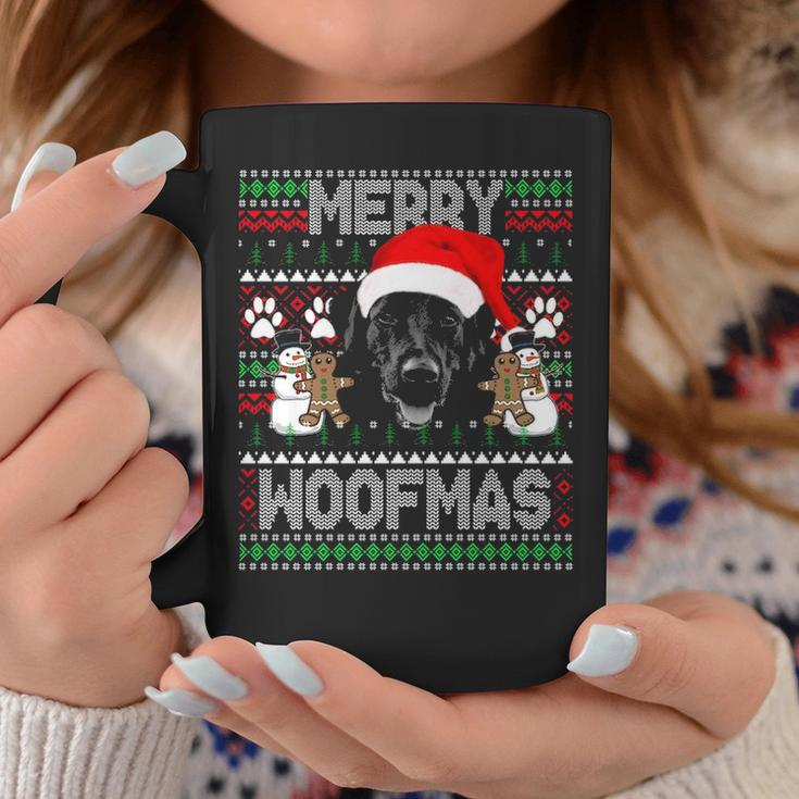 Merry Woofmas Cute Black Labrador Dog Ugly Sweater Coffee Mug Unique Gifts
