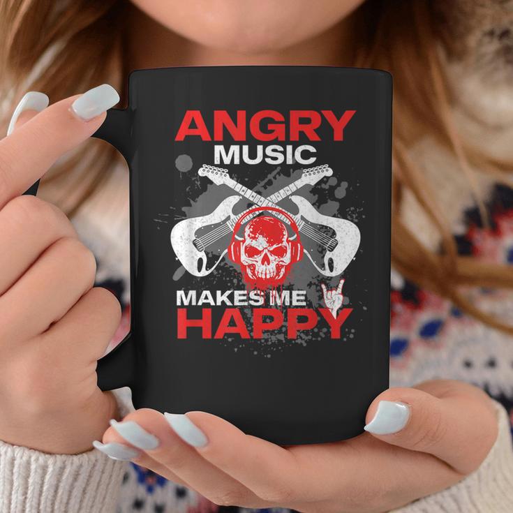 Metalhead Heavy Metal Angry Music Makes Me Happy Metal Fan Coffee Mug Unique Gifts