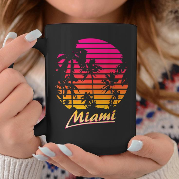 Miami 80S Summer Beach Palm Sunset Tassen Lustige Geschenke