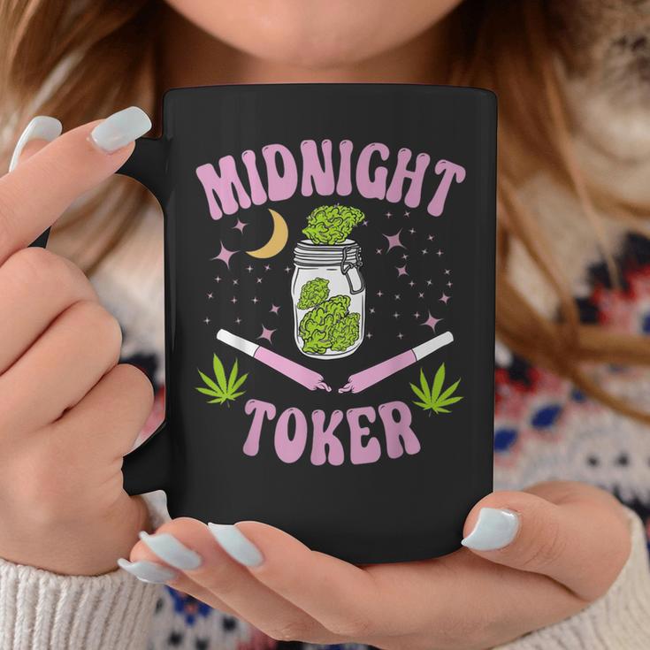 Midnight Toker Cannabis 420 Cannabis Weed Leaf Stoner Girl Coffee Mug Unique Gifts