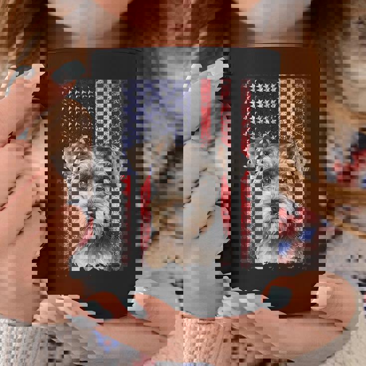 Miniature Schnauzer Dog 4Th Of July American Flag Patriotic Coffee Mug Unique Gifts