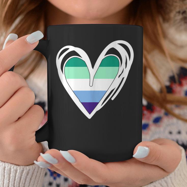 Mlm Flag With Cute Heart Man Loving Man Gay Subtle Mlm Pride Coffee Mug Unique Gifts