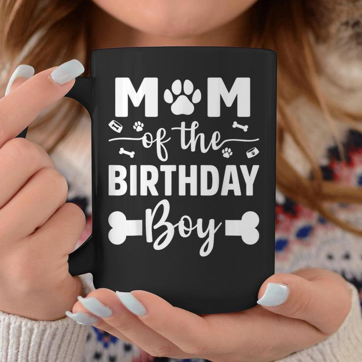 Mom Of The Birthday Boy Dog Paw Dogs Lovers Bday Party Coffee Mug Unique Gifts