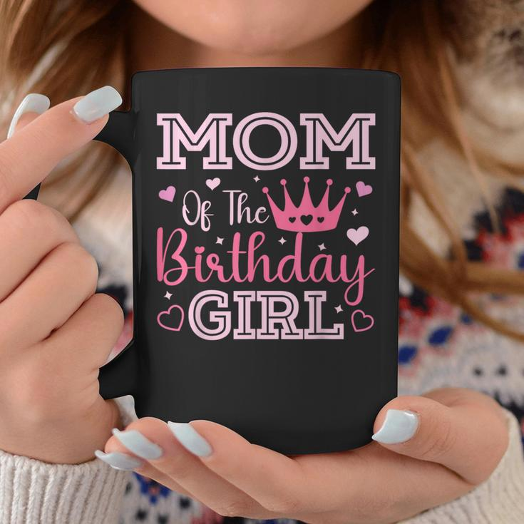 Mom Of The Birthday Girl Cute Pink Matching Family Party Coffee Mug Unique Gifts