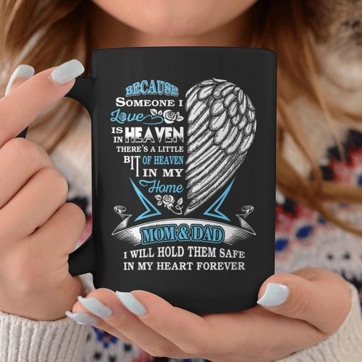 Mom Dad In Heaven Forever In My Heart In Memory Of Parents Coffee Mug Unique Gifts