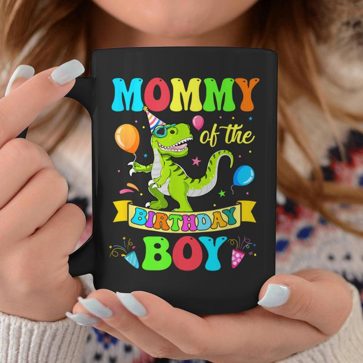 Mommy Of The Birthday Boy T-Rex Dinosaur Birthday Party Coffee Mug Funny Gifts