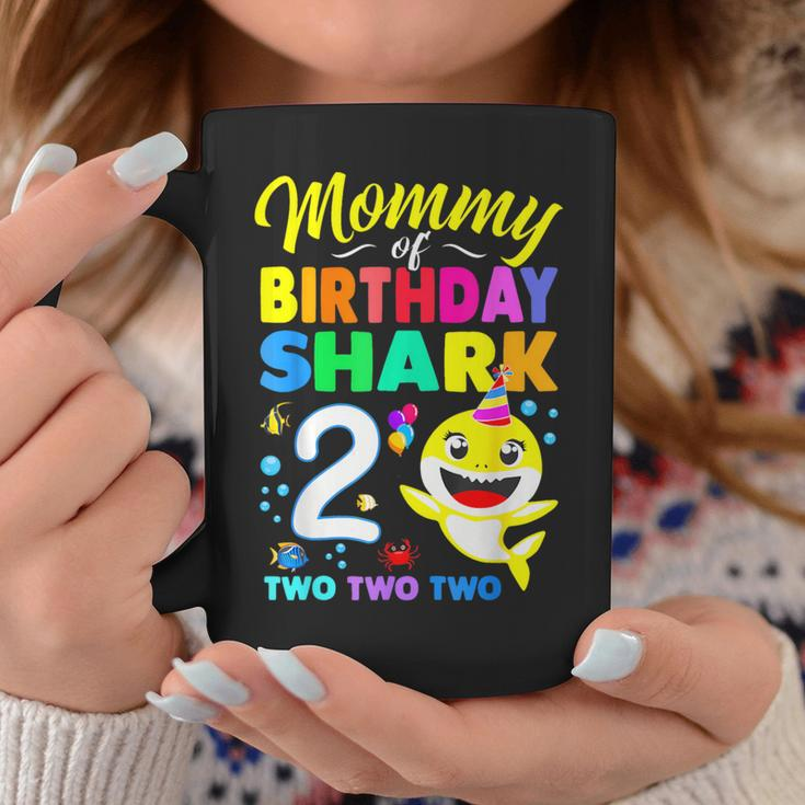 Mommy Of Birthday Shark 2Nd Matching Oufit Party For Family Coffee Mug Unique Gifts