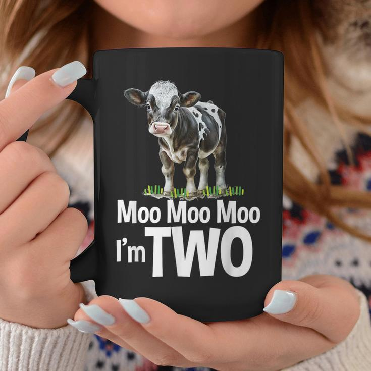 Moo Moo I'm Two 2Nd Birthday Cute Cow Sounds Toddler Coffee Mug Unique Gifts