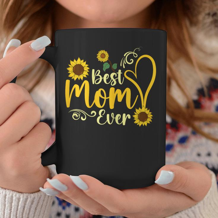 Yellow Sunflower Best Mom Ever Girls Coffee Mug Personalized Gifts