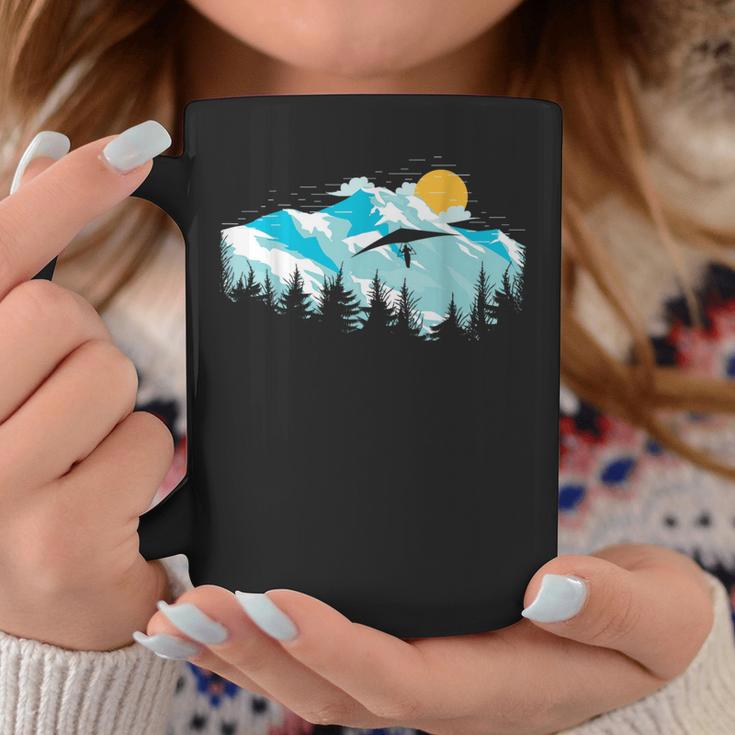 Mountains Landscape Sunset Hang Glider Coffee Mug Unique Gifts