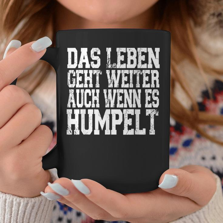 Mrt With Text Das Leben Geht Weiter Auch Wenn Es Humpelt German Language Tassen Lustige Geschenke
