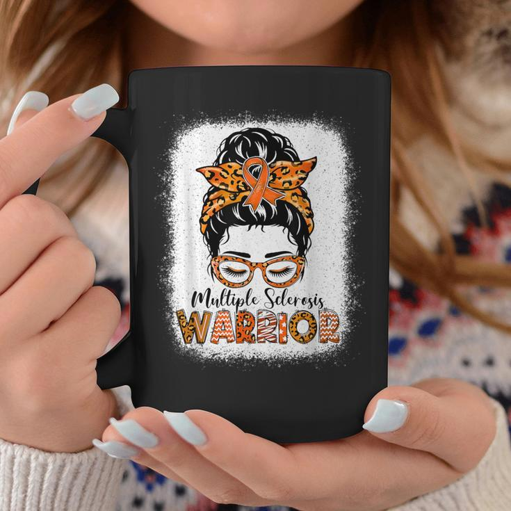 Ms Warrior Messy Bun Multiple Sclerosis Awareness Coffee Mug Funny Gifts
