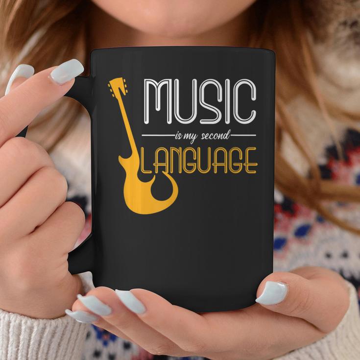 Music Lovers Quote My Second Language Coffee Mug Unique Gifts