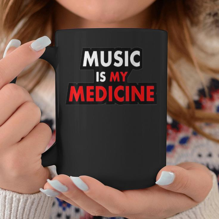 Music Is My Medicine Typography Music Lover Quote Coffee Mug Unique Gifts