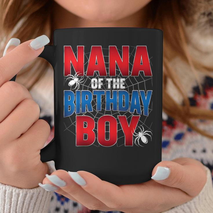 Nana Of The Birthday Boy Costume Spider Web Birthday Party Coffee Mug Personalized Gifts