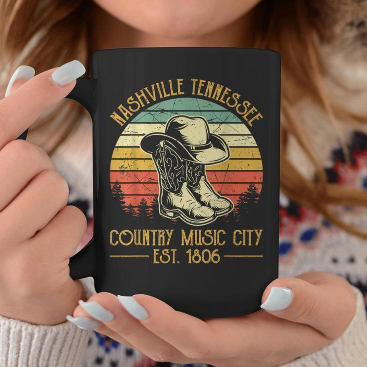 Nashville Tennessee Cowboy Boots Hat Country Music City Coffee Mug Funny Gifts