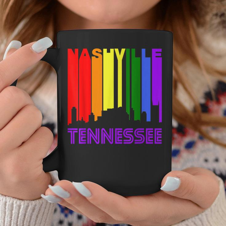 Nashville Tennessee Lgbtq Gay Pride Rainbow Skyline Coffee Mug Unique Gifts