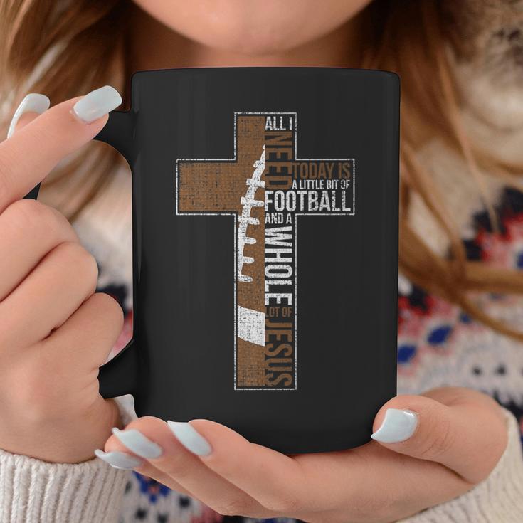 All I Need Is Football & Jesus Christian Cross FaithCoffee Mug Unique Gifts