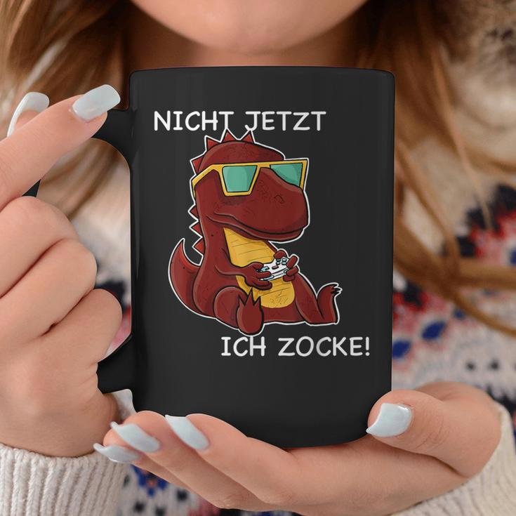 Nicht Jetzt Ich Zocke Cool Gamer Dinosaur Gamer Gaming Tassen Lustige Geschenke