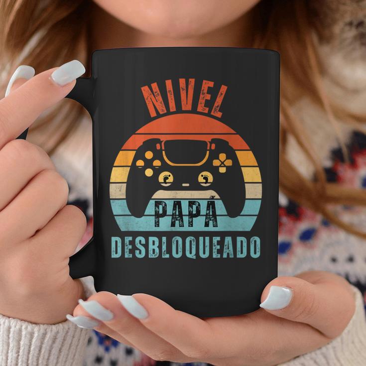Nivel Papá Desbloqueado Futuro Papá Retro Gaming Taza de café Regalos divertidos