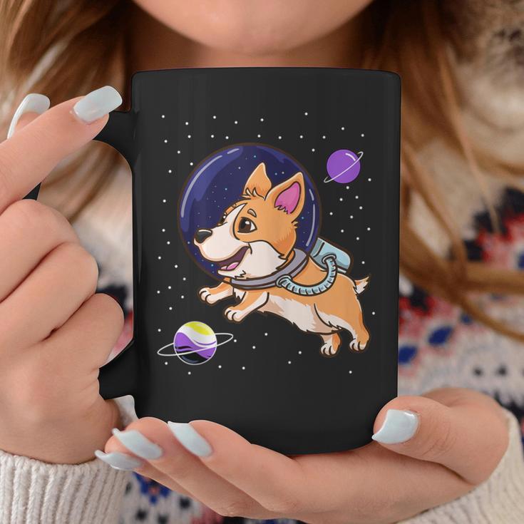 Nonbinary Corgi In Space Nonbinary Pride Day Coffee Mug Unique Gifts