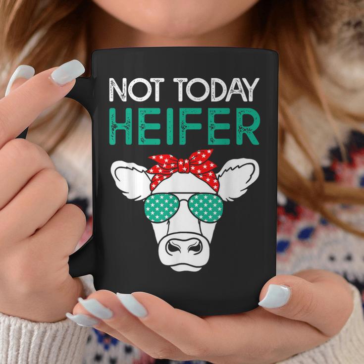 Not Today Heifer Heifers With Green Glasses Cow Coffee Mug Unique Gifts