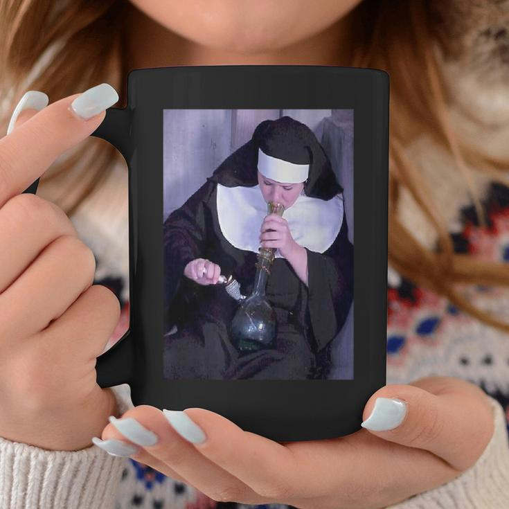 Nuns & Bongs Weed Drug Nun Smoking Nun Coffee Mug Unique Gifts