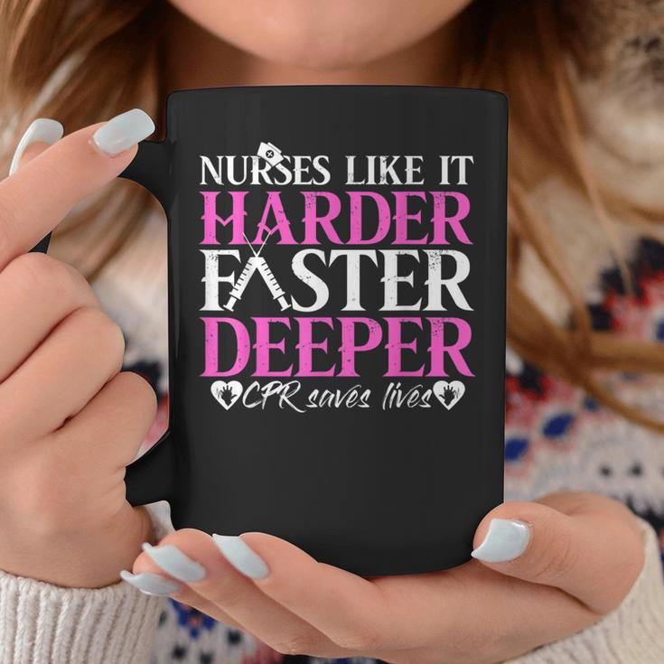 Nurses Like Harder Faster Deeper Cpr Saves Lives Coffee Mug Unique Gifts