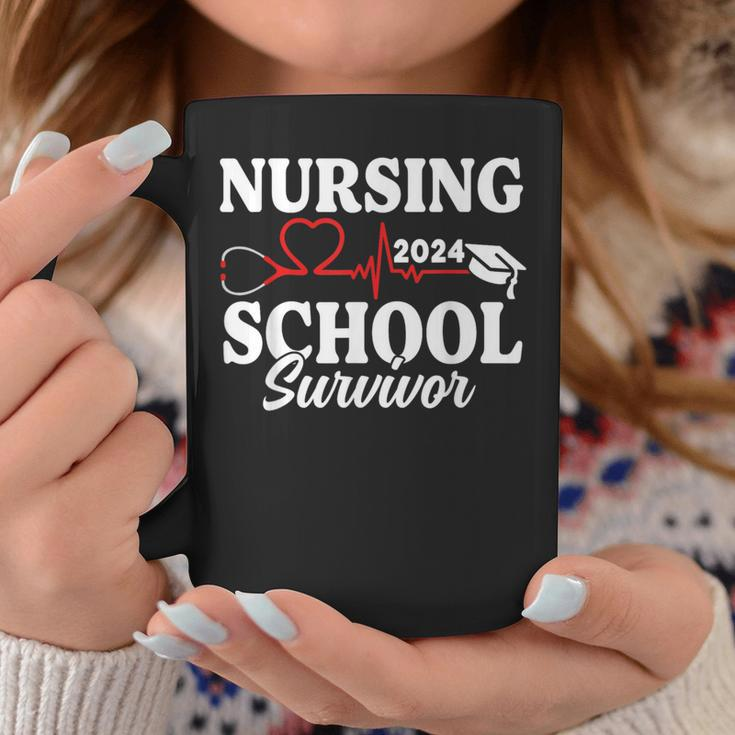 Nursing School Survivor 2024 Rn Er Graduation Nurse Grad Coffee Mug Unique Gifts