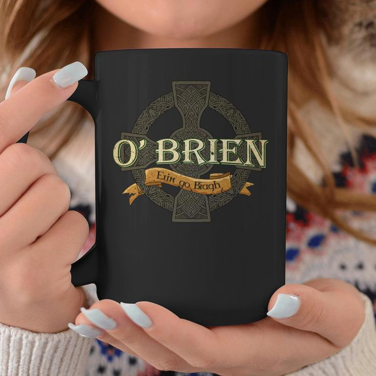 O'brien Irish Surname O'brien Irish Family Name Celtic Cross Coffee Mug Funny Gifts