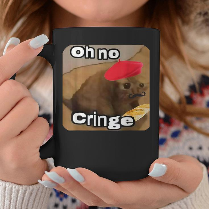 Oh No Cringe Cat French Baguette Internet Cat Meme Tassen Lustige Geschenke