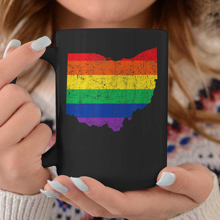 Ohio Map Gay Pride Rainbow Flag Lgbt Support Coffee Mug Unique Gifts