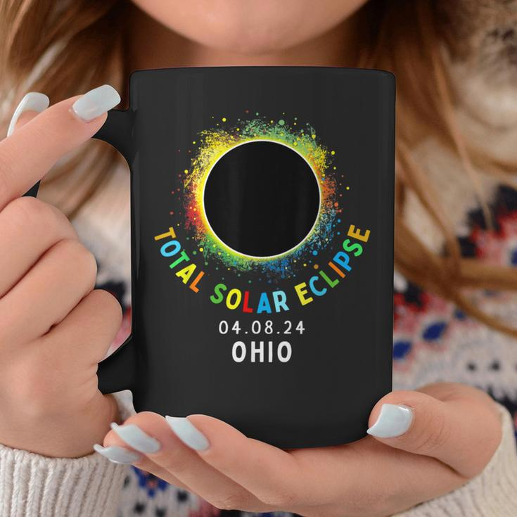 Ohio Total Solar Eclipse Totality April 8 2024 Tie Dye Coffee Mug Unique Gifts