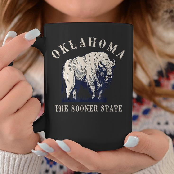 Oklahoma The Sooner State American Bison Buffalo Vintage Coffee Mug Unique Gifts