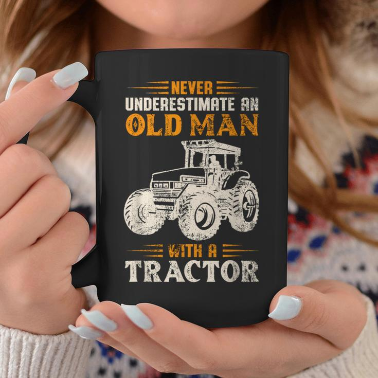 An Old Man With A Tractor Farmer Dad Grandpa Fathers Day Coffee Mug Unique Gifts