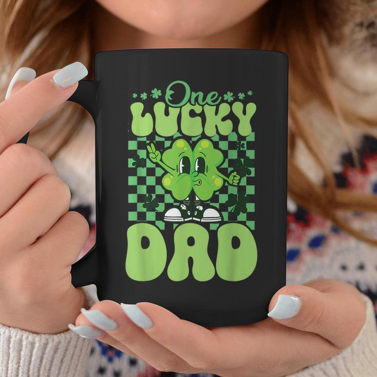 One Lucky Dad Groovy Retro Dad St Patrick's Day Coffee Mug Unique Gifts
