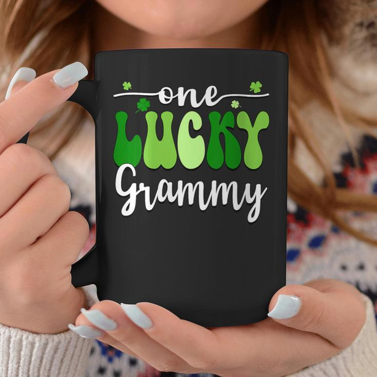 One Lucky Grammy Groovy Retro Grammy St Patrick's Day Coffee Mug Funny Gifts