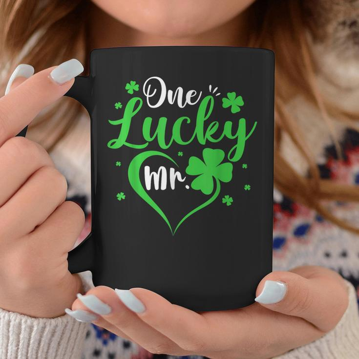One Lucky Mr Engagement Wedding Groom Couple Matching Coffee Mug Personalized Gifts