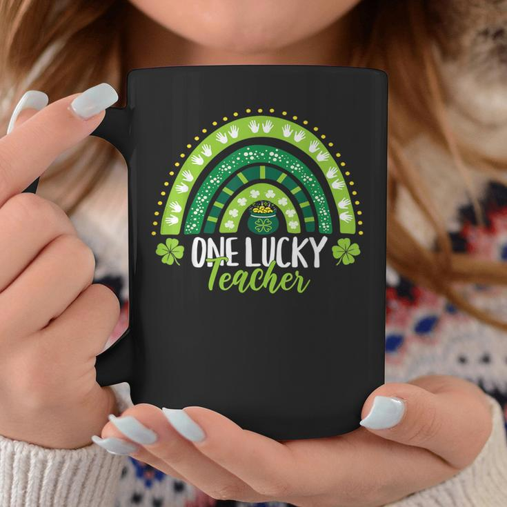 One Lucky Teacher Rainbow St Patrick's Day Teacher Coffee Mug Personalized Gifts