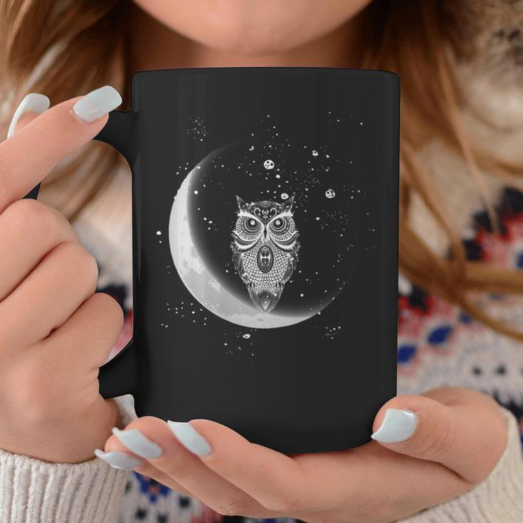 Owls Night Owls Owl At Night On Moon At Night Sky Coffee Mug Unique Gifts