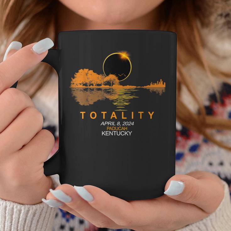 Paducah Kentucky Total Solar Eclipse 2024 Guitar Coffee Mug Unique Gifts