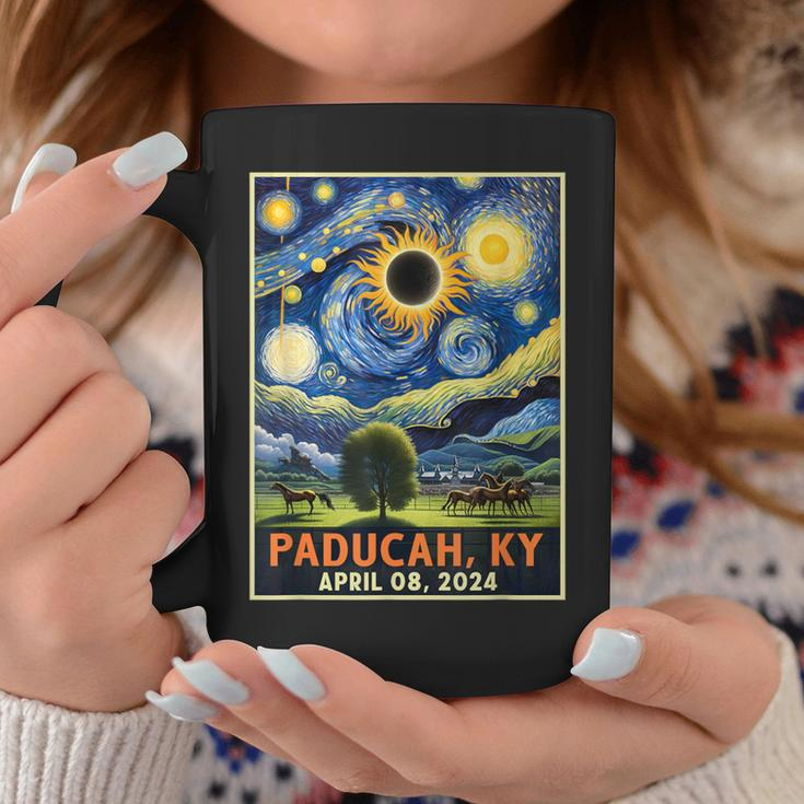 Paducah Kentucky Total Solar Eclipse 2024 Starry Night Coffee Mug Unique Gifts