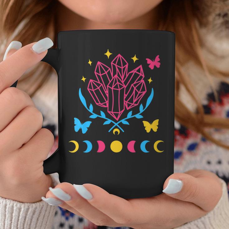 Pansexual Subtle Pan Pride Lgbtq Subtle Moon Phase Crystals Coffee Mug Unique Gifts