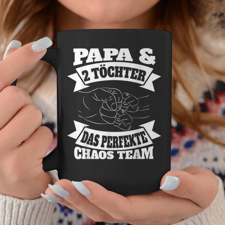 Papa 2 Töchter Perfekte Chaos Teamateratertag Geschenk Tassen Lustige Geschenke