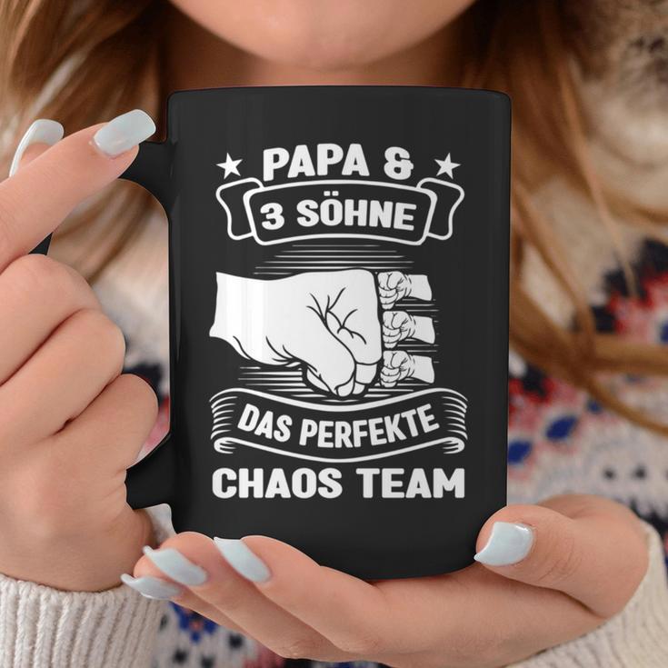 Papa & 3 Söhne Chaos Team Papa 3 Söhne Tassen Lustige Geschenke