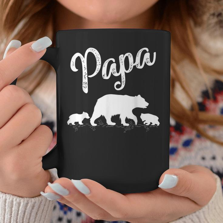 Papa Bear 2 Cub Bear Animal Lover Papa Bear Father's Day Coffee Mug Unique Gifts