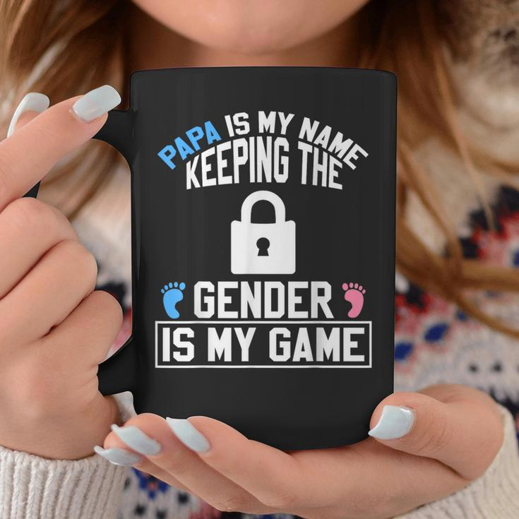 Papa Is My Name Keeping Gender Is My Game Baby Reveal Coffee Mug Funny Gifts